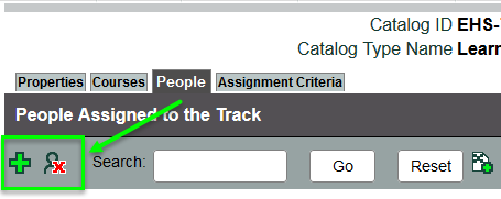 Ability LMS screenshot - assign 1 track to many people