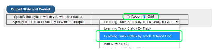 detailed grid report option