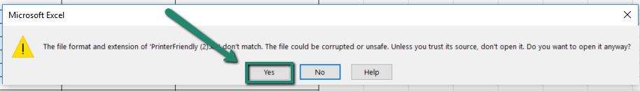 File extension conflict warning