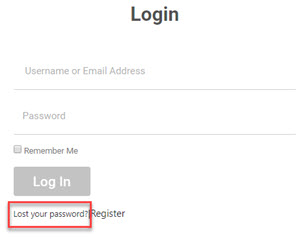 Lost password